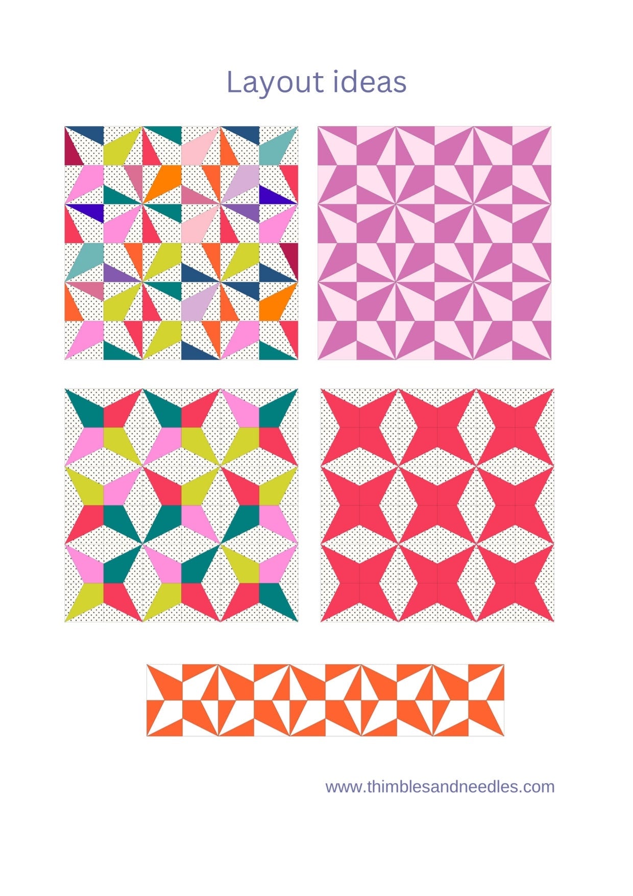 Hummingbird Block FPP Foundation Paper Piecing quilt block pattern Digital Download