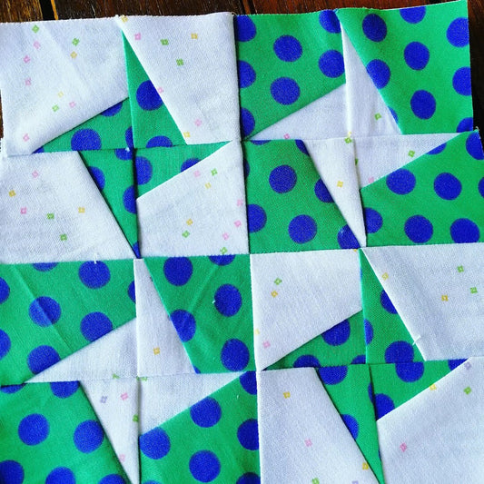 Spinning Stars FPP Foundation Paper Piecing quilt block pattern Digital Download