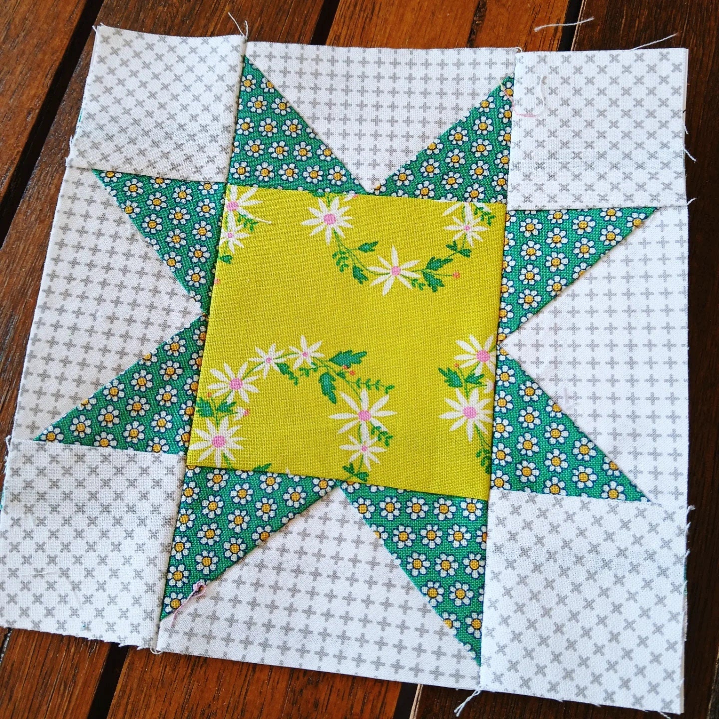 Sawtooth Star FPP Foundation Paper Piecing quilt block pattern Digital Download