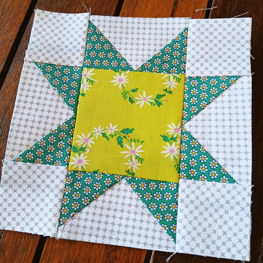 Sawtooth Star FPP Foundation Paper Piecing quilt block pattern Digital Download