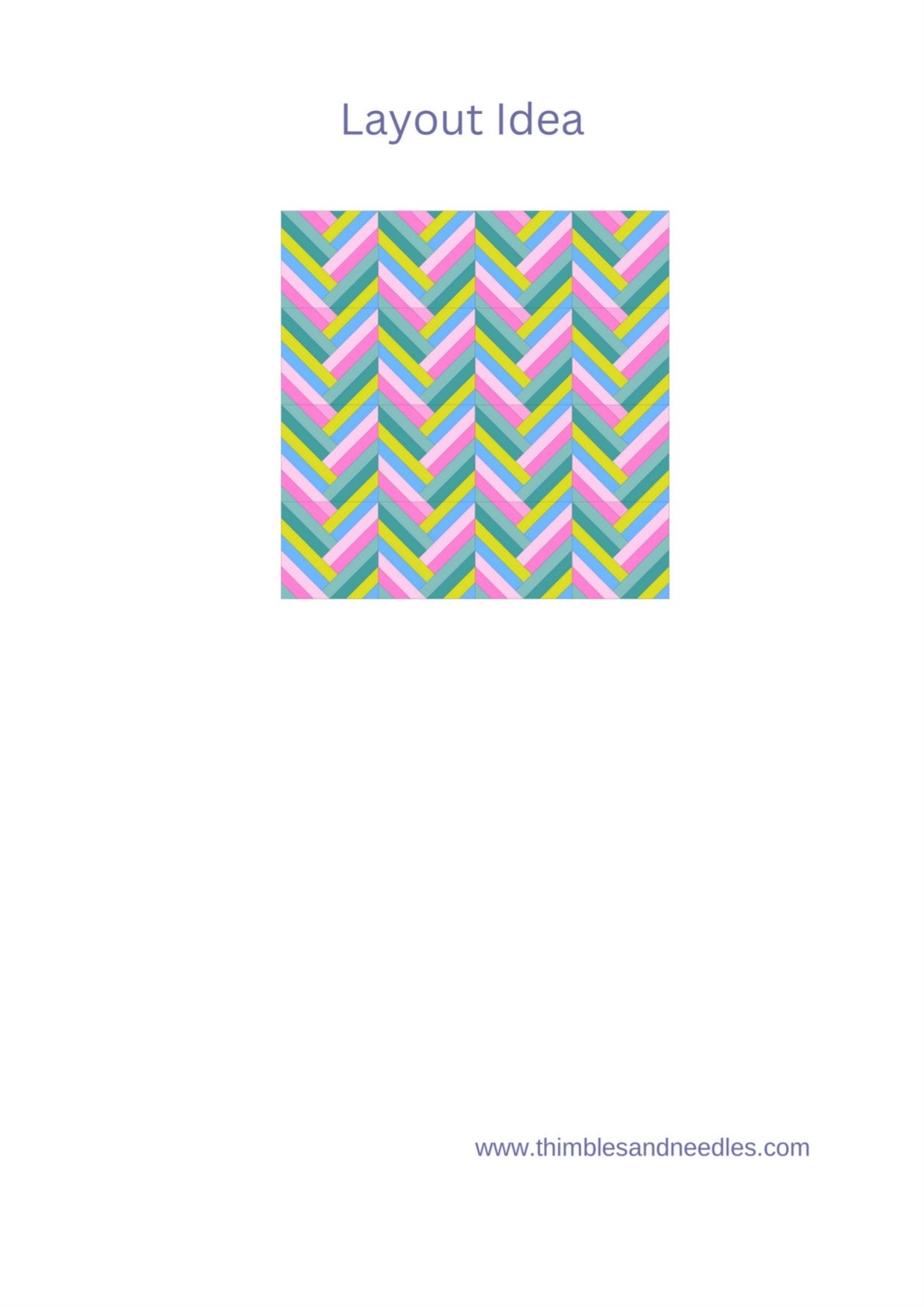 Herringbone Braid FPP Foundation Paper Piecing quilt block pattern Digital Download