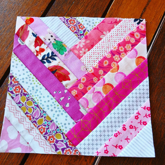 Herringbone Braid FPP Foundation Paper Piecing quilt block pattern Digital Download