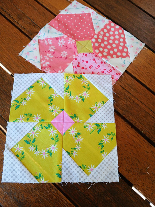 Primrose Flower FPP Foundation Paper Piecing quilt block pattern Digital Download