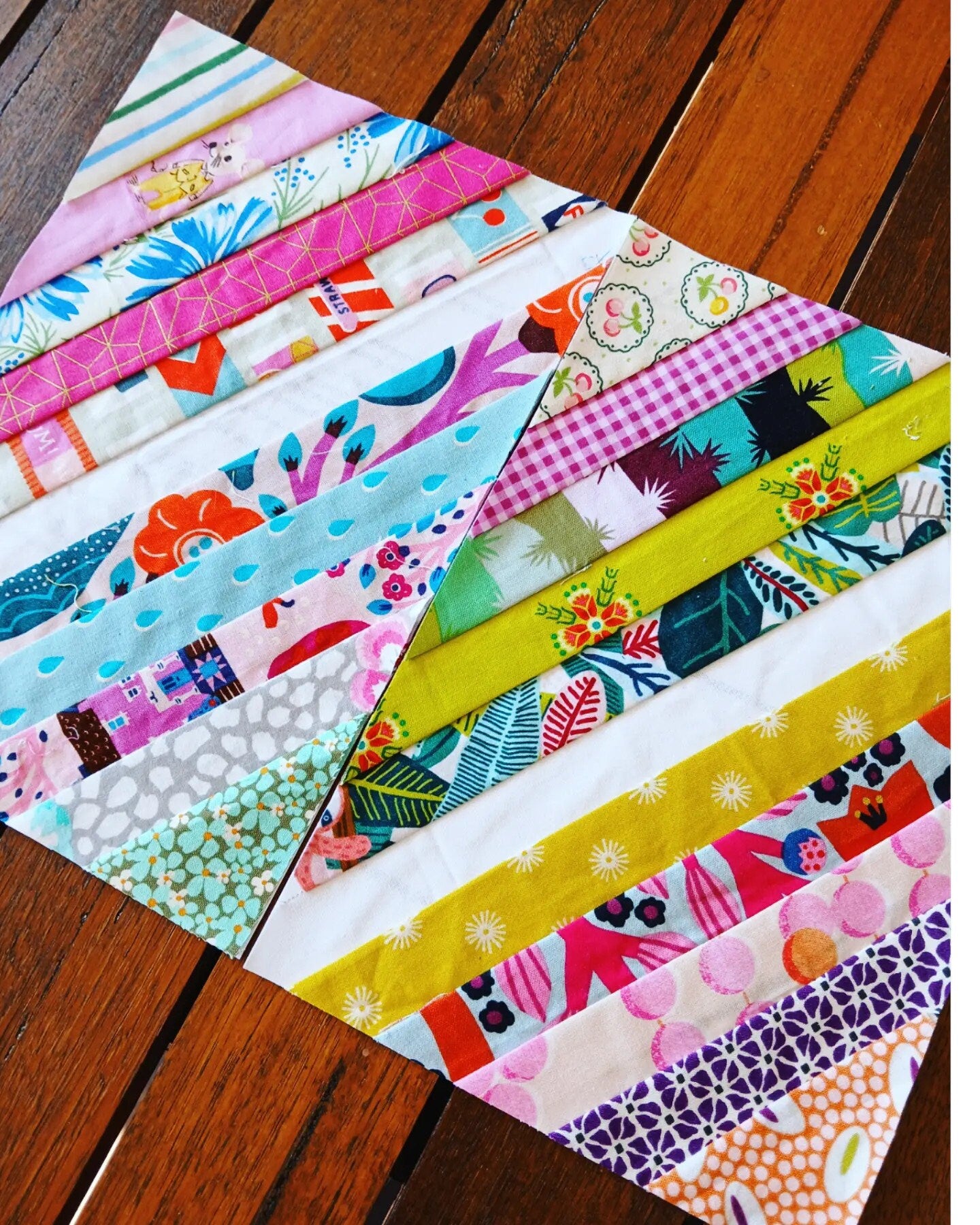 Rectangular String FPP Foundation Paper Piecing quilt block pattern Digital Download