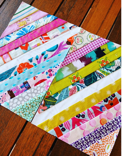 Rectangular String FPP Foundation Paper Piecing quilt block pattern Digital Download