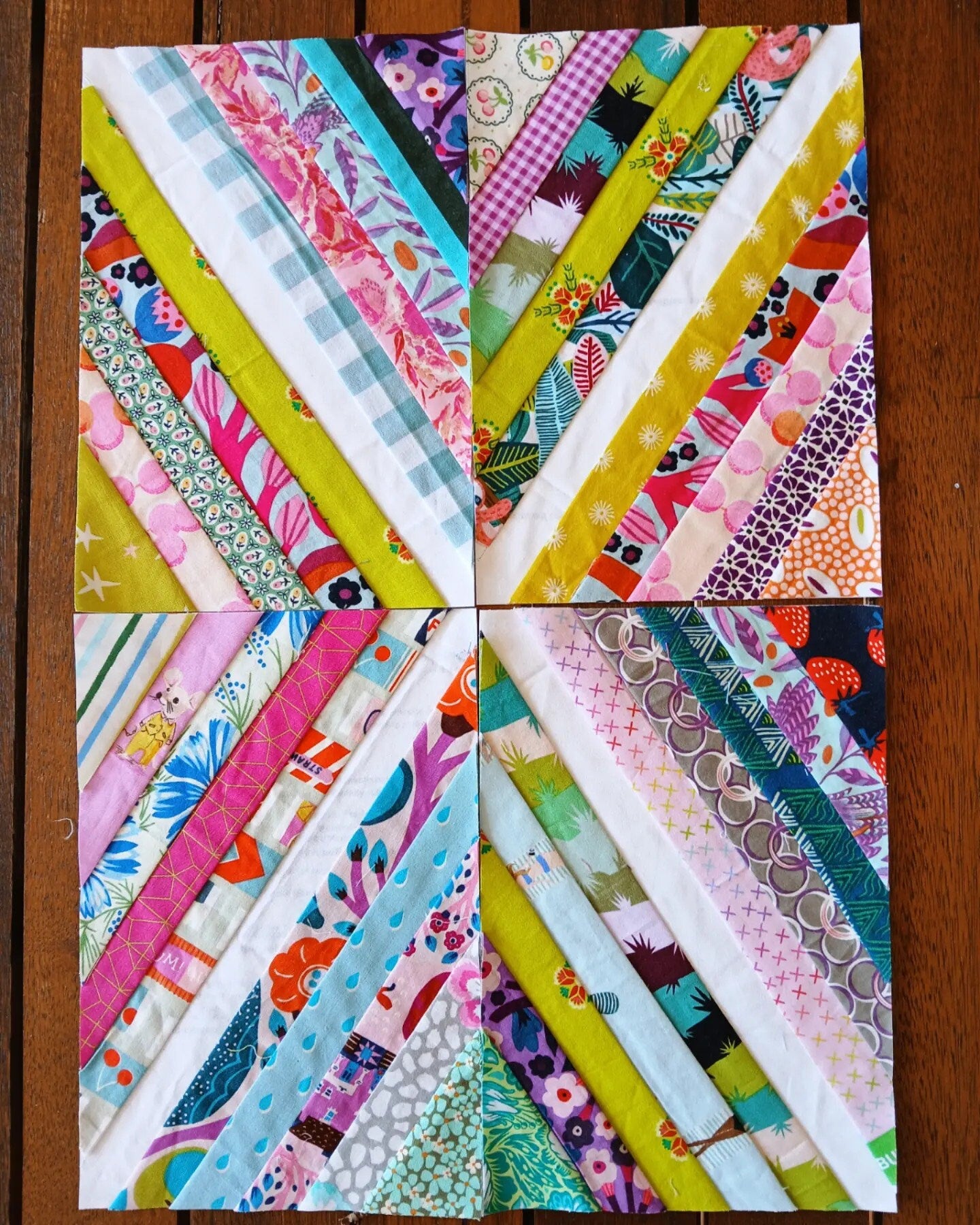 Rectangular String FPP Foundation Paper Piecing quilt block pattern Digital Download