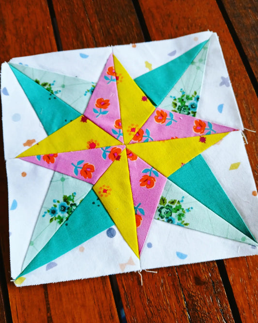 North Star FPP Foundation Paper Piecing quilt block pattern Digital Download