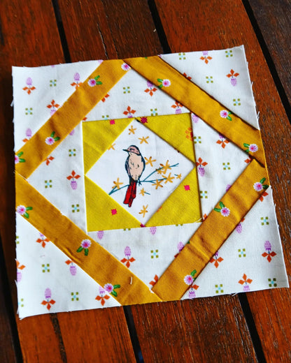 Square in a Frame FPP Foundation Paper Piecing quilt block pattern Digital Download