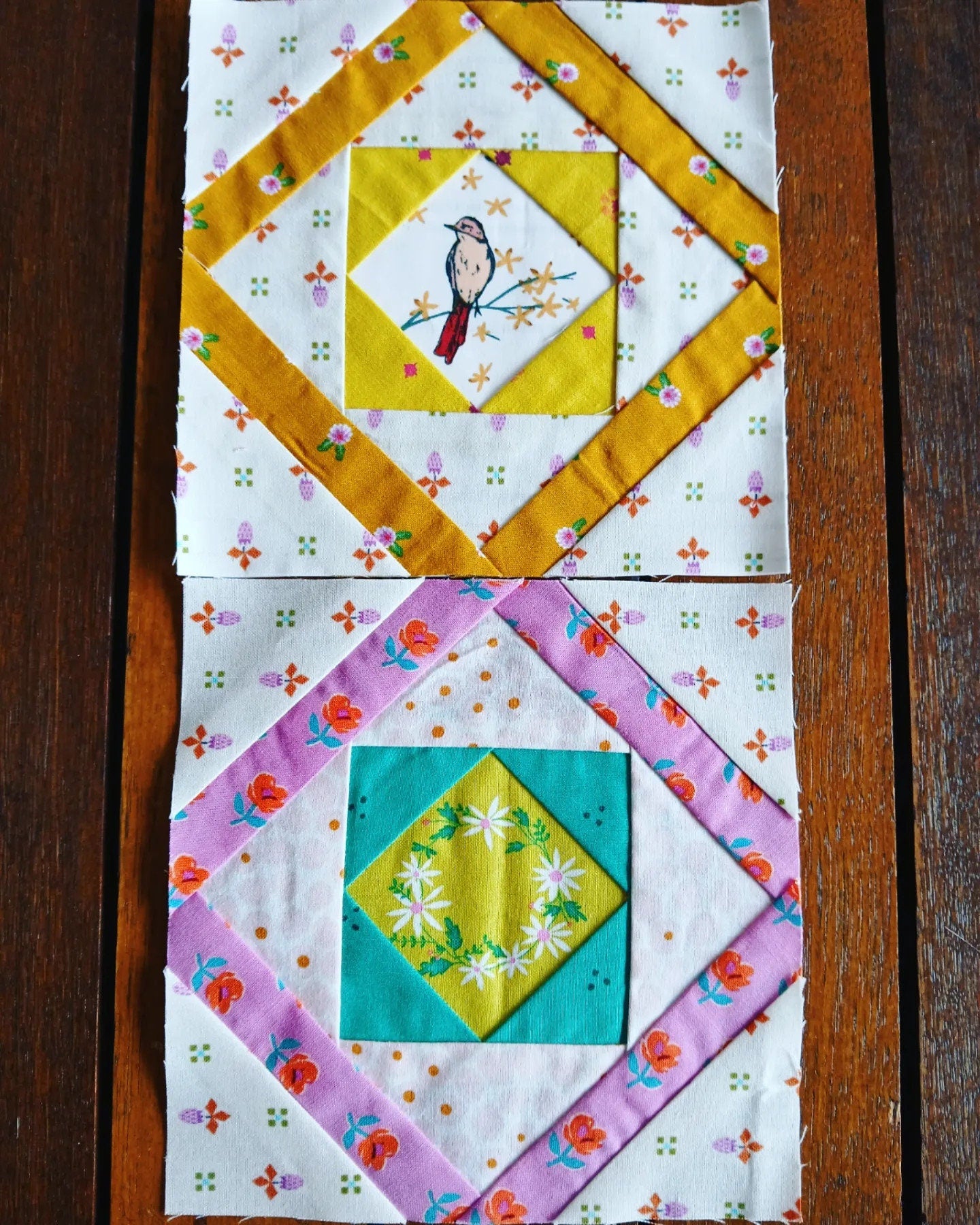 Square in a Frame FPP Foundation Paper Piecing quilt block pattern Digital Download