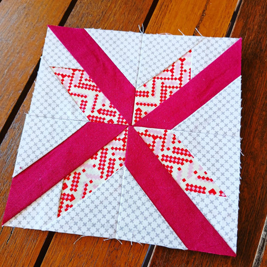 Star Jump FPP Foundation Paper Piecing quilt block pattern Digital Download