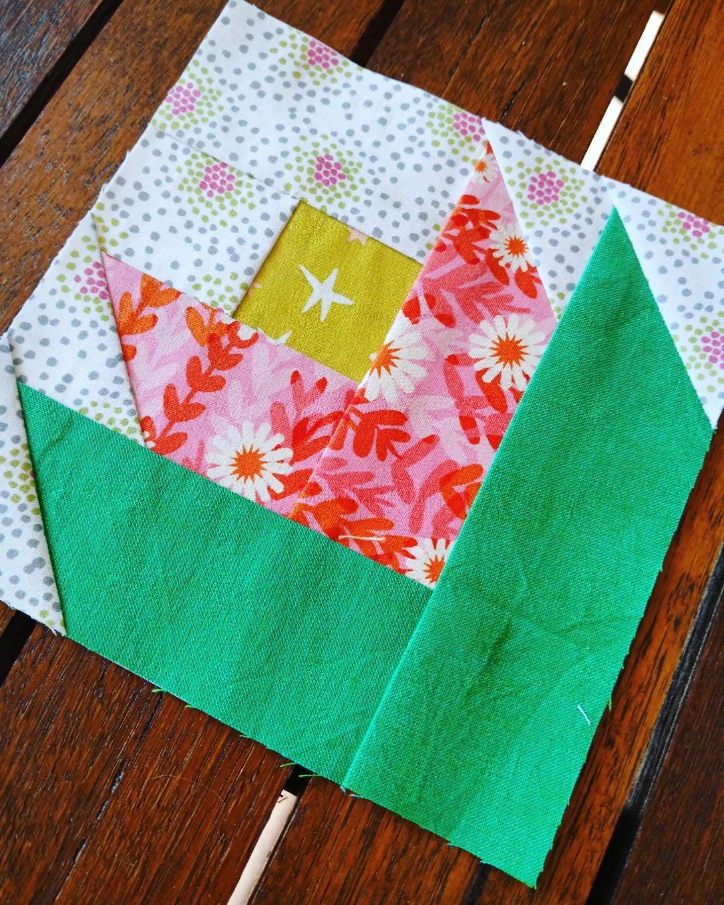 Tulip Bloom FPP Foundation Paper Piecing quilt block pattern Digital Download