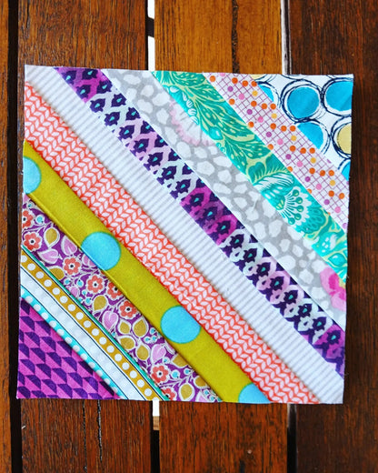 String Block FPP Foundation Paper Piecing quilt block pattern Digital Download