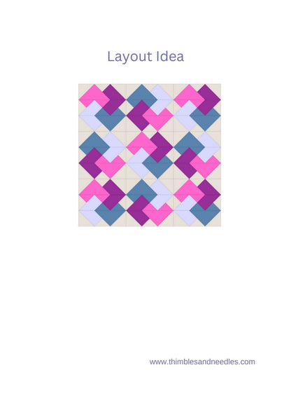 Card Trick FPP Foundation Paper Piecing quilt block pattern Digital Download