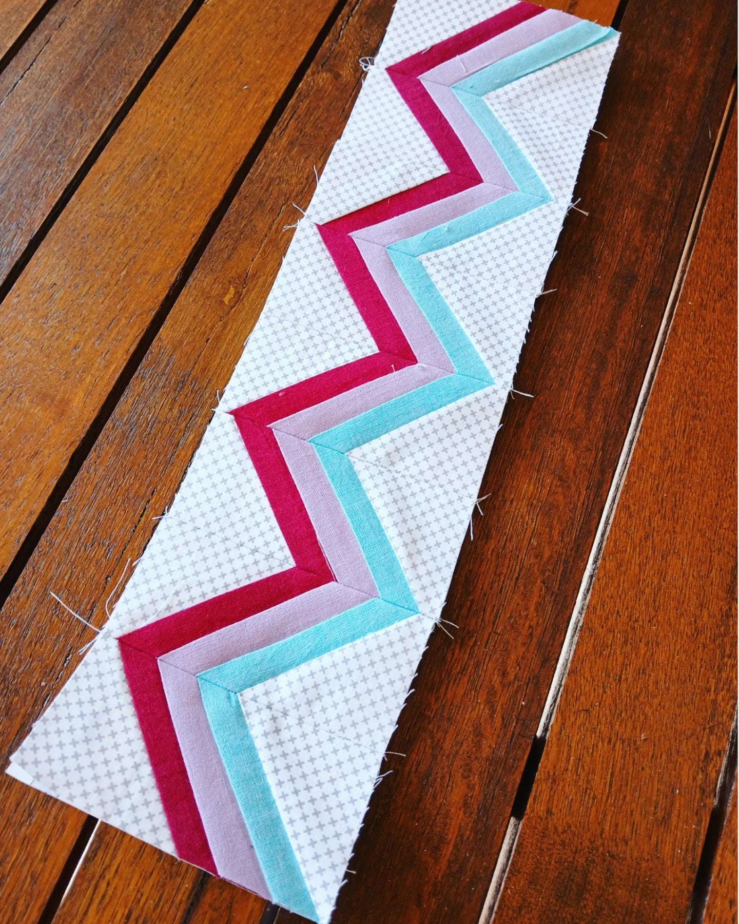 Quilt border Chevron FPP Foundation Paper Piecing block pattern Digital Download