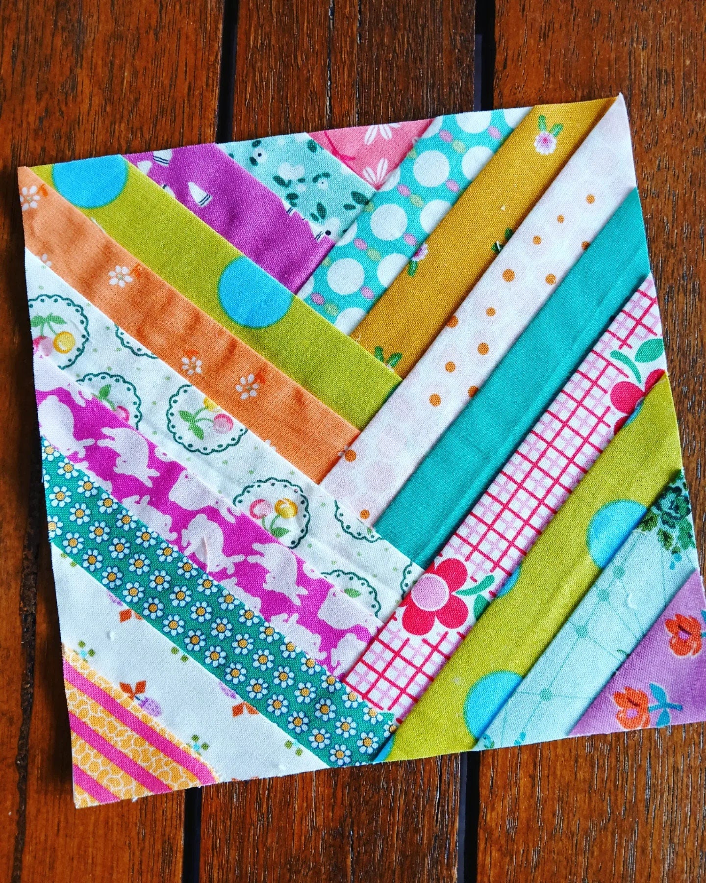 Herringbone Braid FPP Foundation Paper Piecing quilt block pattern Digital Download