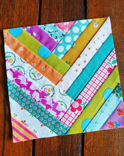 Herringbone Braid FPP Foundation Paper Piecing quilt block pattern Digital Download