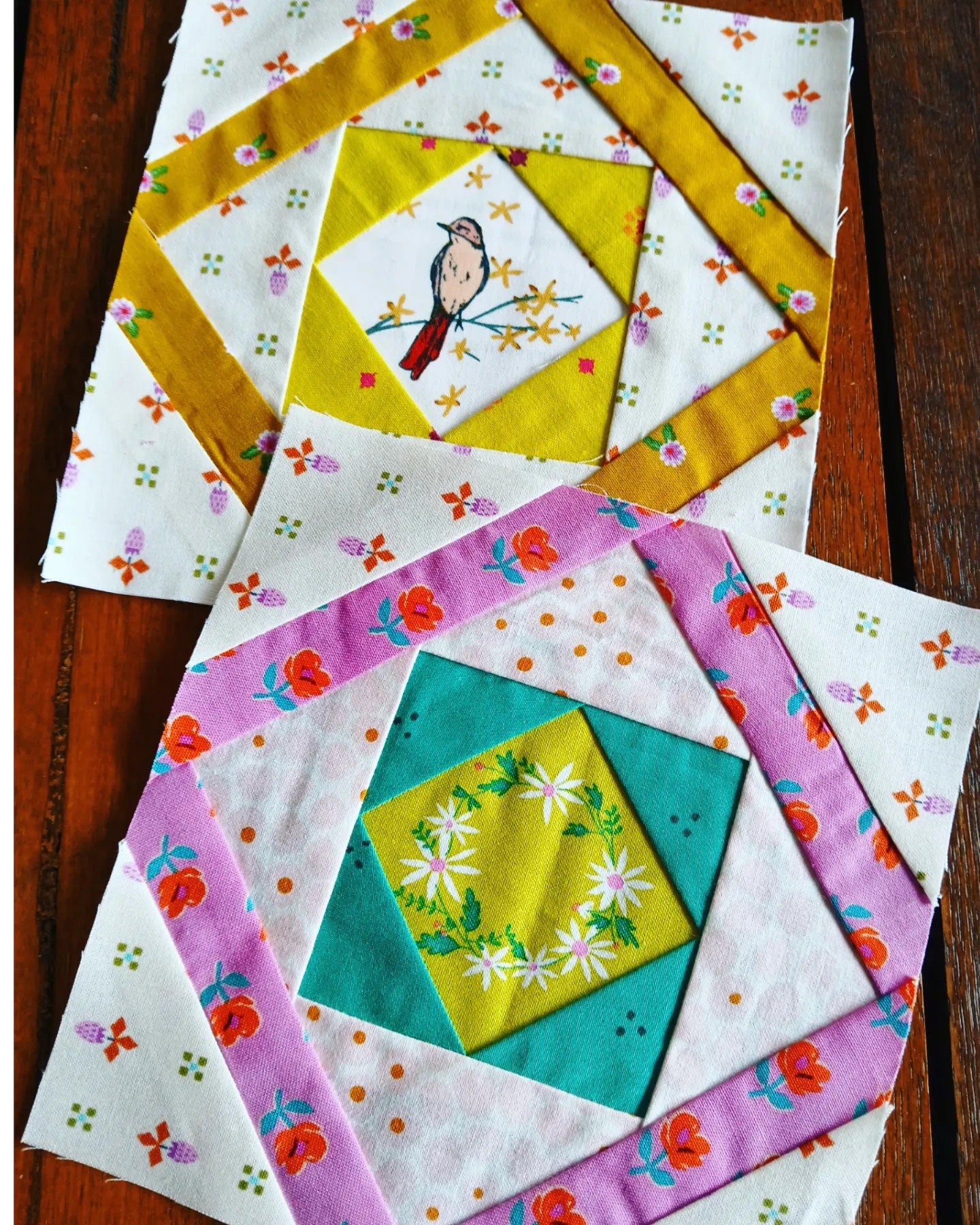 Square in a Frame FPP Foundation Paper Piecing quilt block pattern Digital Download