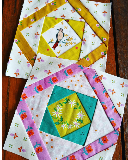 Square in a Frame FPP Foundation Paper Piecing quilt block pattern Digital Download