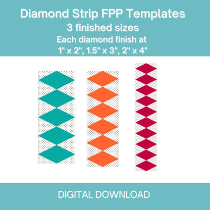 Diamond quilt Border FPP Foundation Paper Piecing quilt block pattern Digital Download