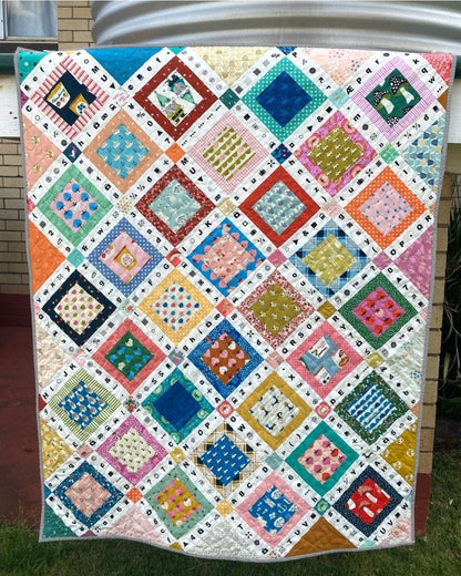 Snap Shots scrappy Digital download quilt pattern PDF Digital Download
