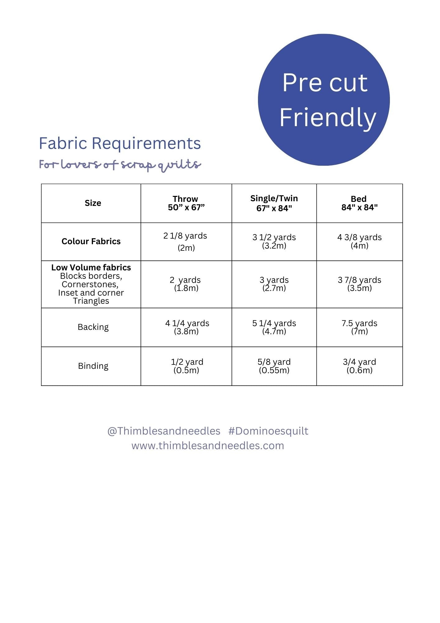 Dominoes Quilt Pattern PDF Digital Download scrap precut friendly