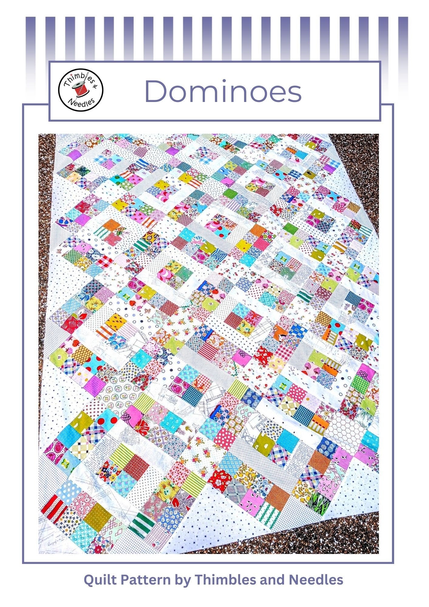 Dominoes Quilt Pattern PDF Digital Download scrap precut friendly