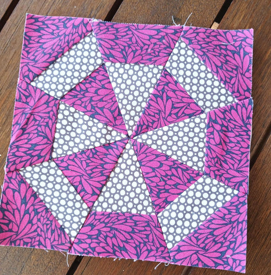 Windmill FPP Foundation Paper Piecing quilt block pattern Digital Download