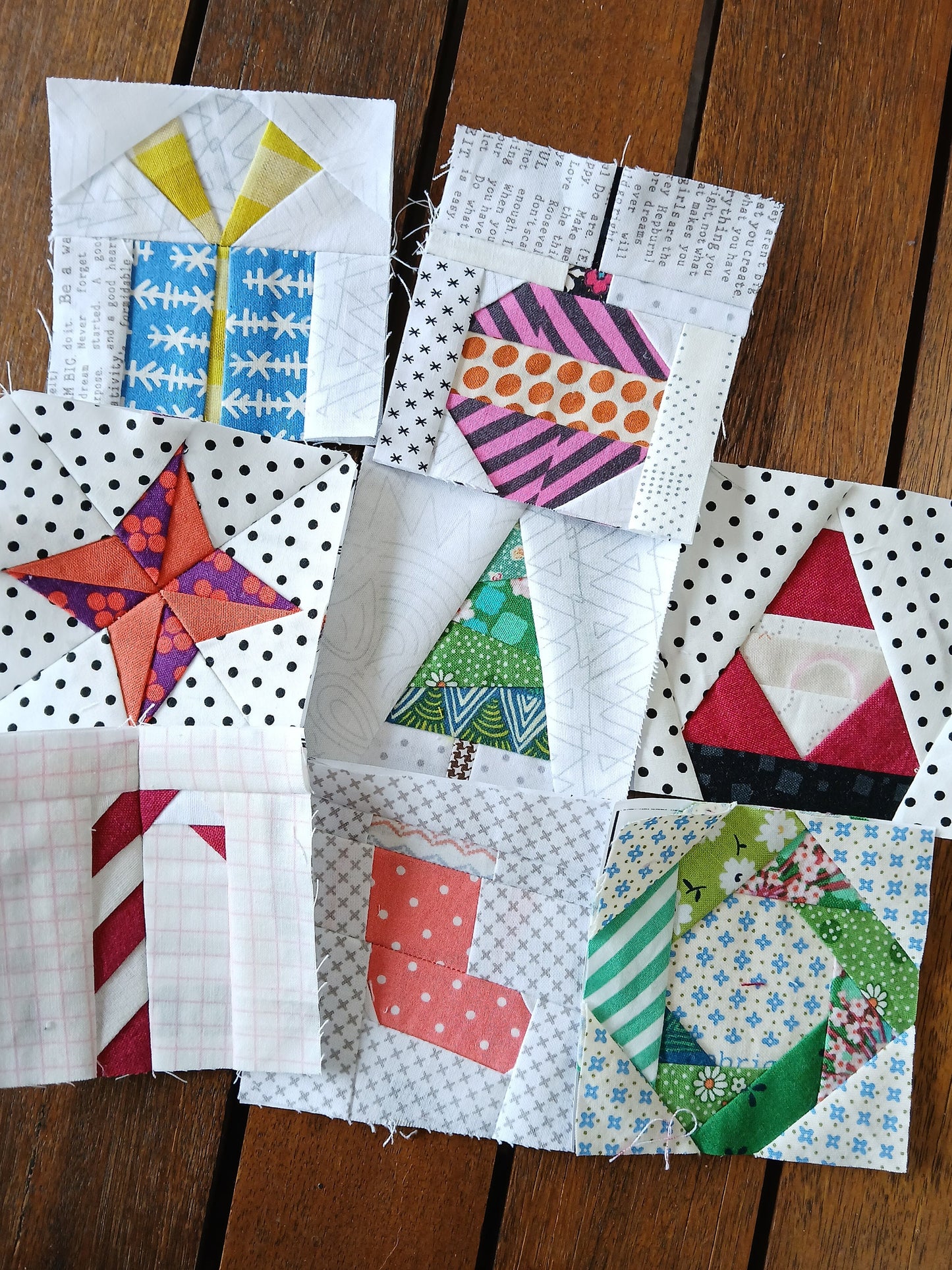 Christmas Ornaments FPP pattern Foundation Paper Piecing quilt block pattern PDF
