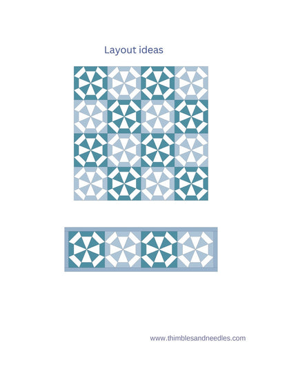Windmill FPP Foundation Paper Piecing quilt block pattern Digital Download