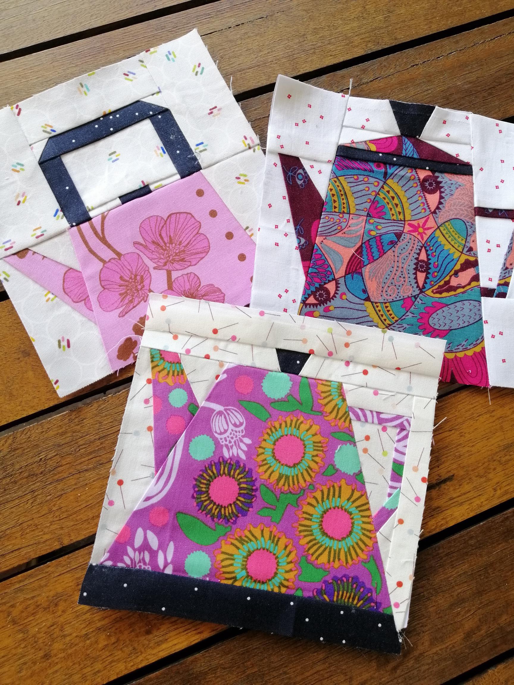 Teapots and Teacups Blocks FPP Foundation Paper Piecing quilt block pattern Digital Download
