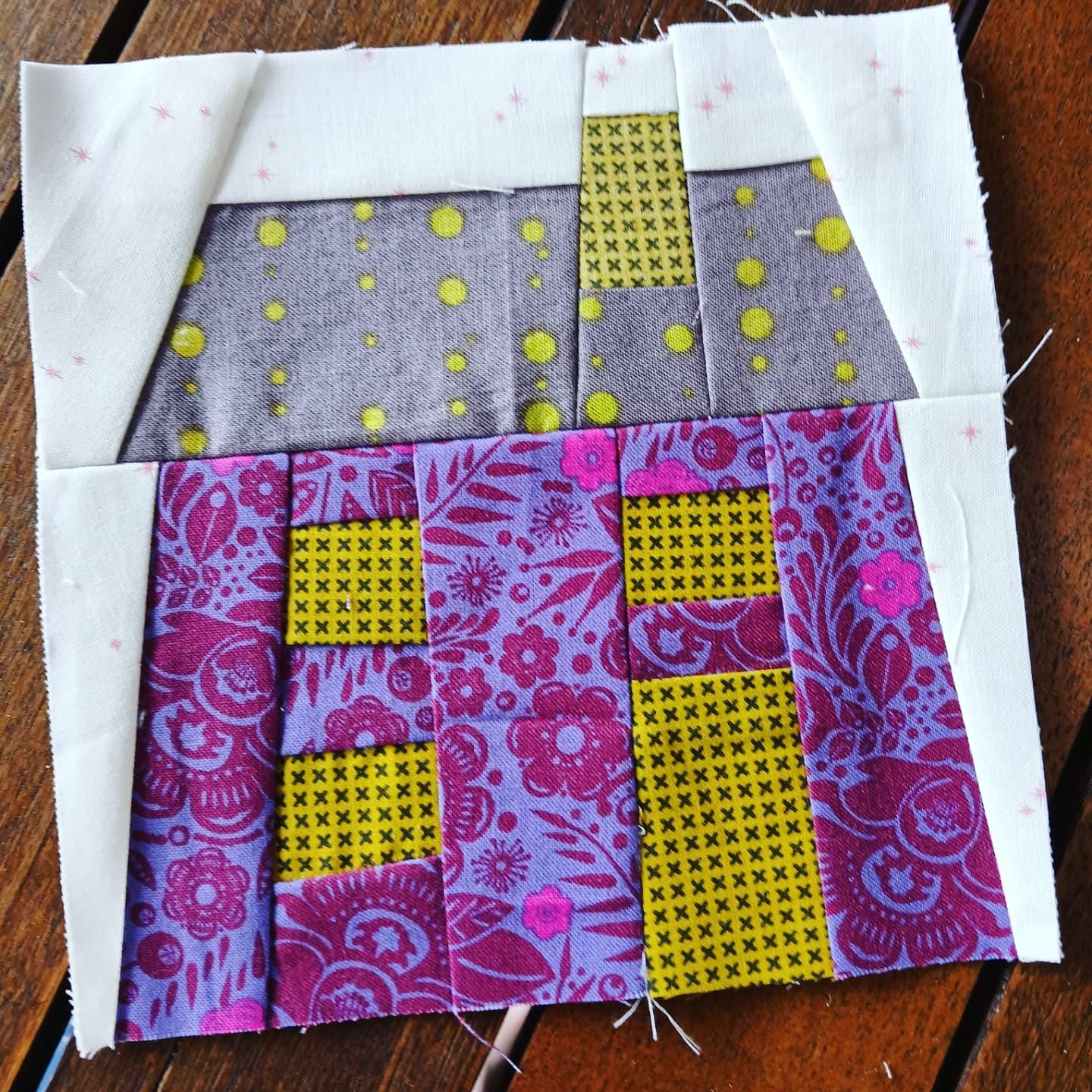 Woodland Houses and Trees FPP Foundation Paper Piecing quilt block pattern Digital Download
