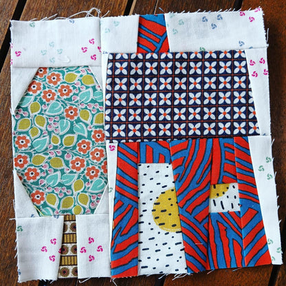 Woodland Houses and Trees FPP Foundation Paper Piecing quilt block pattern Digital Download