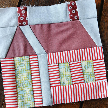 School House FPP Foundation Paper Piecing quilt block pattern Digital Download