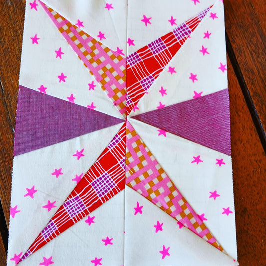 Starfish FPP Foundation Paper Piecing quilt block pattern Digital Download