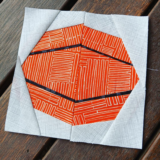 Basketball FPP Foundation Paper Piecing quilt block pattern Digital Download