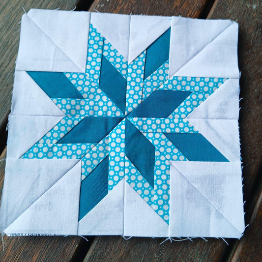 Sparkling Star FPP Foundation Paper Piecing quilt block pattern Digital Download