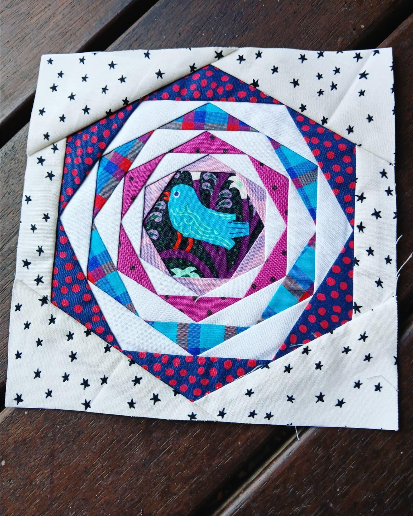 Hexie Twist FPP Foundation Paper Piecing quilt block pattern Digital Download