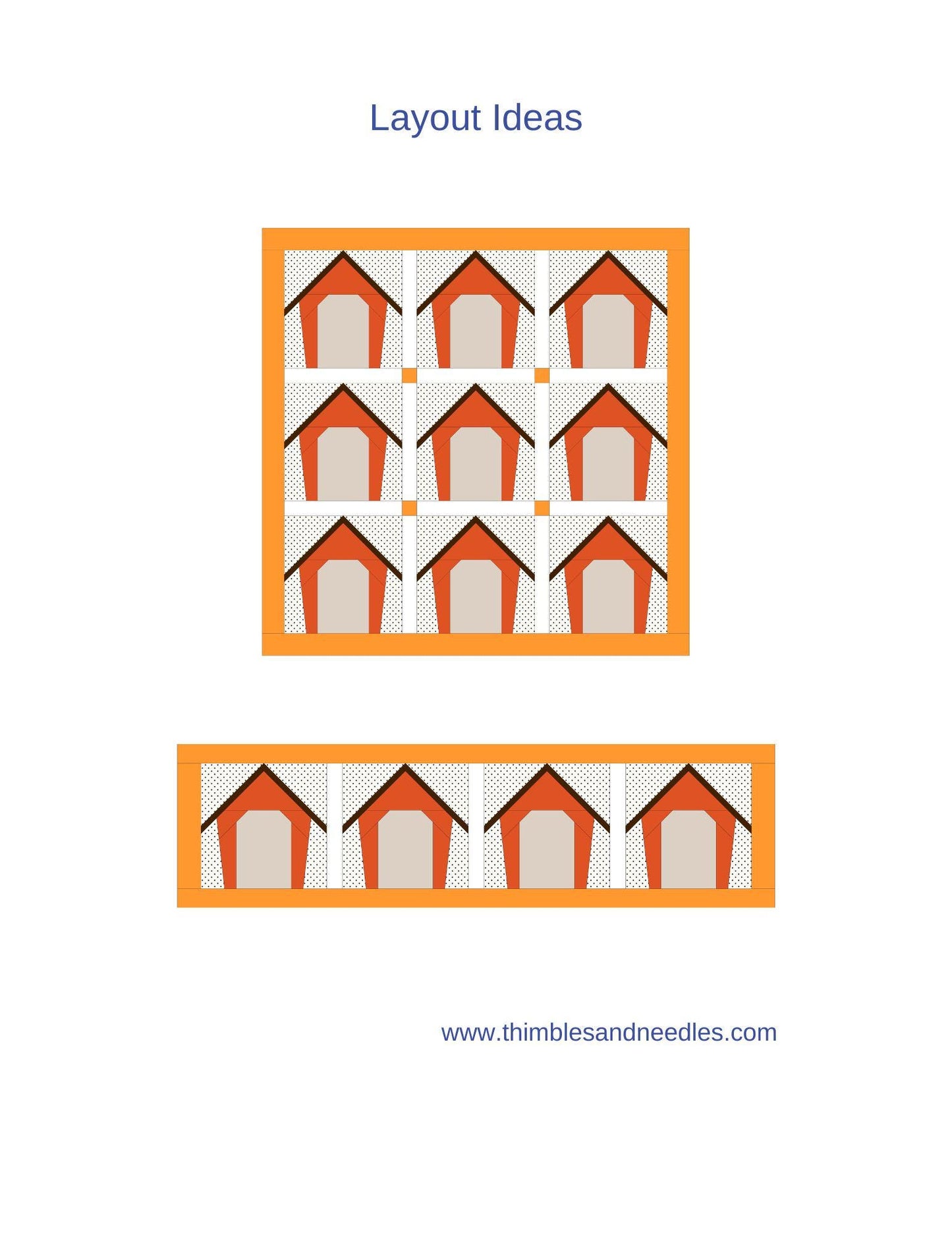 Dog Kennel FPP Foundation Paper Piecing quilt block pattern Digital Download