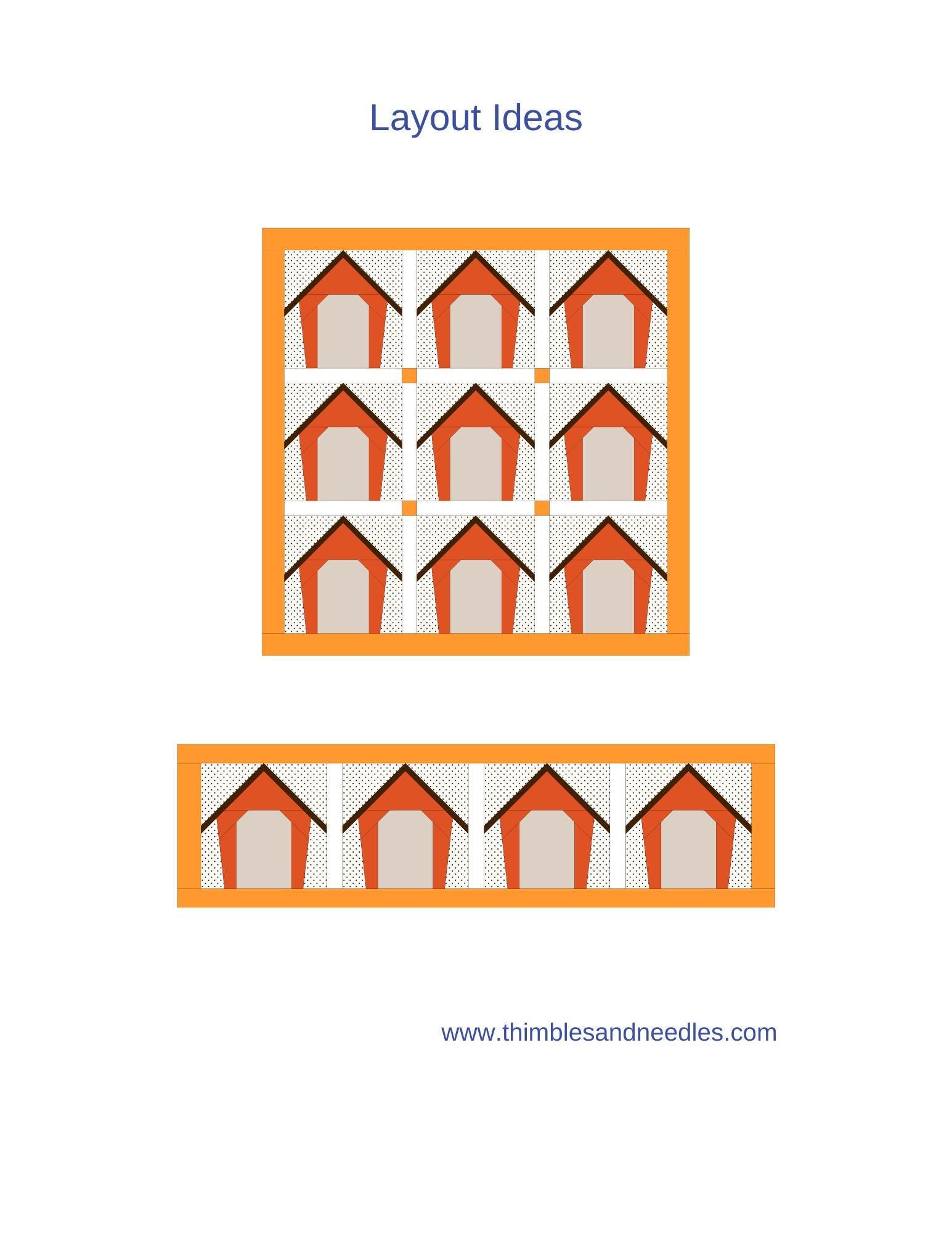 Dog Kennel FPP Foundation Paper Piecing quilt block pattern Digital Download