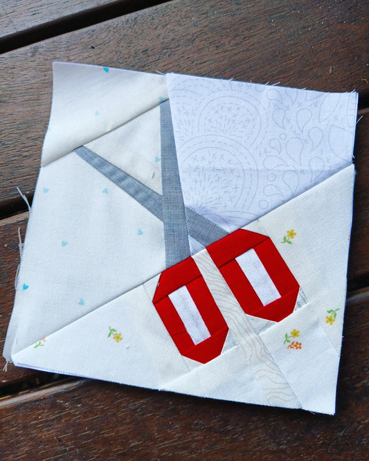 Scissors Foundation Paper Piecing quilt block pattern Digital Download