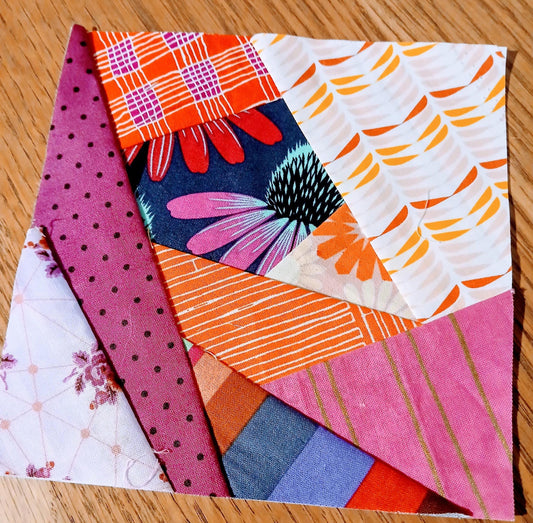 Crazy Patchwork 4 Block Bundle FPP Foundation Paper Piecing quilt block pattern Digital Download
