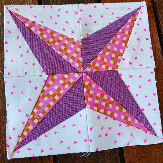 Kaleidoscope Split Star FPP Foundation Paper Piecing quilt block pattern Digital Download