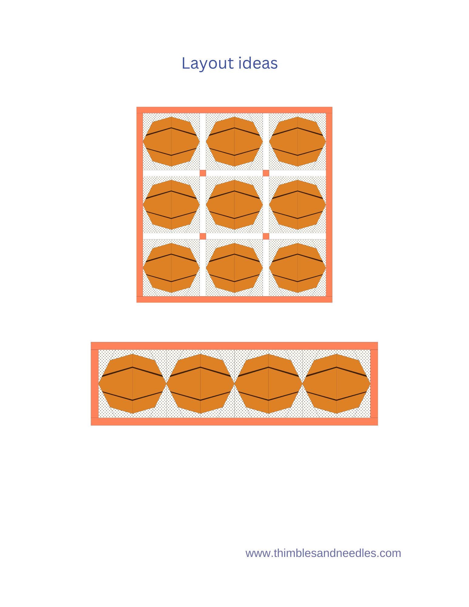 Basketball FPP Foundation Paper Piecing quilt block pattern Digital Download