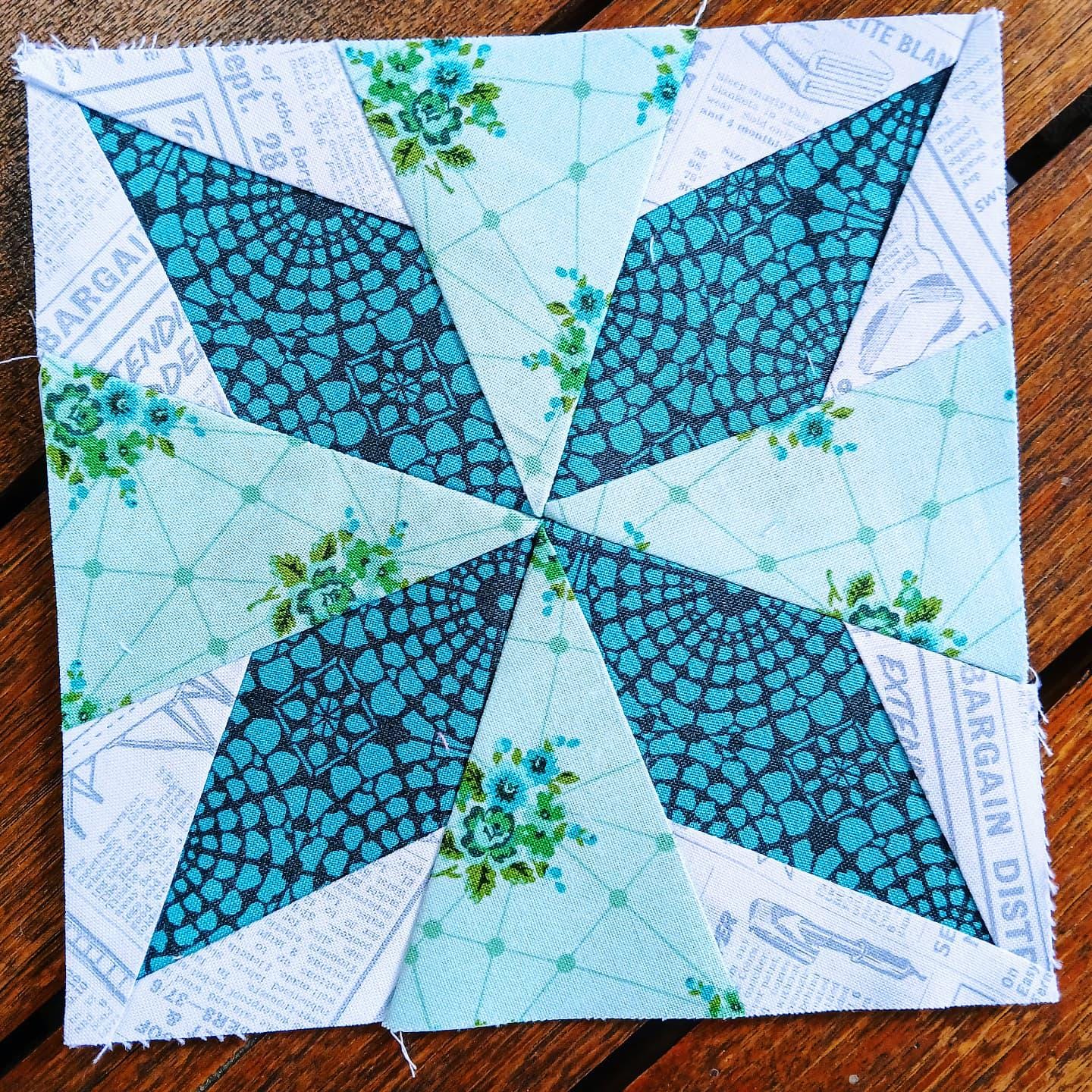 Diamond Star FPP Foundation Paper Piecing quilt block pattern Digital Download