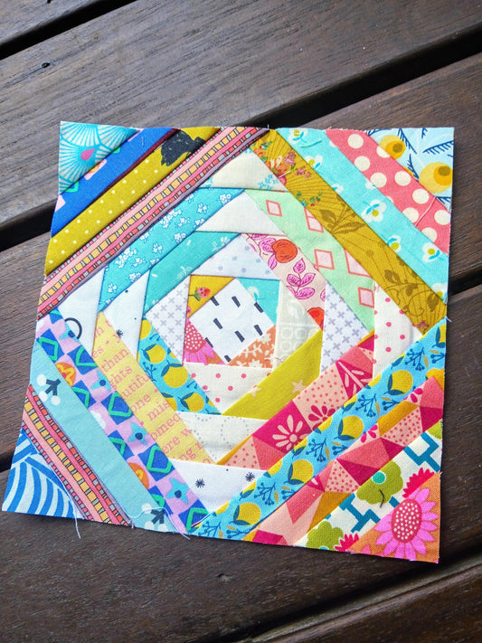 Pineapple on Point FPP Foundation Paper Piecing quilt block pattern Digital Download