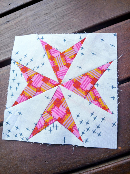 Star Crossed FPP Foundation Paper Piecing quilt block pattern Digital Download