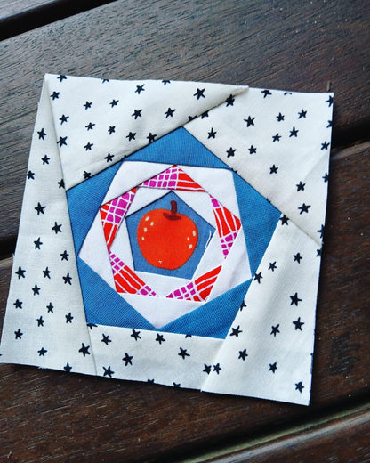 Pentagon Twist FPP Foundation Paper Piecing quilt block pattern Digital Download