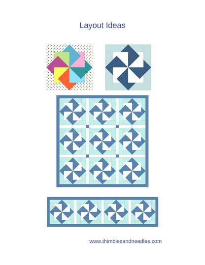 8 Card Trick FPP Foundation Paper Piecing quilt block pattern Digital Download