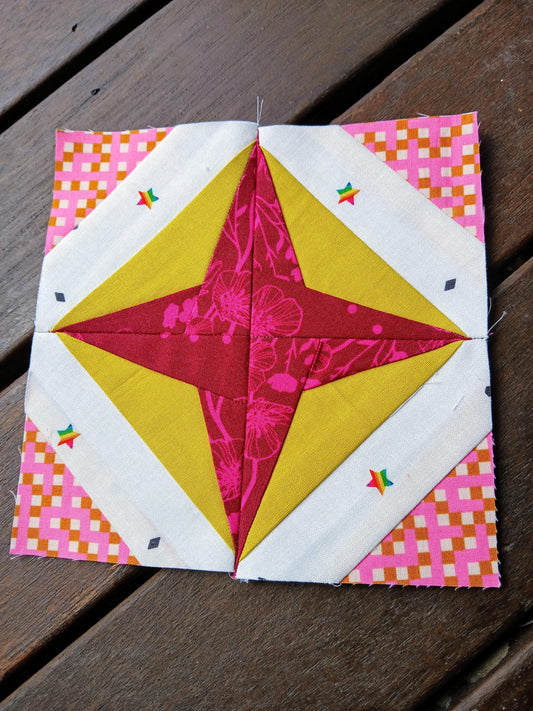 Lattice Star FPP Foundation Paper Piecing quilt block pattern Digital Download