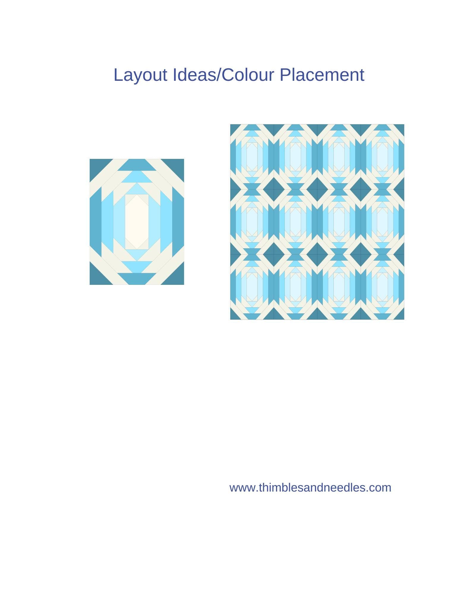 Rectangular Pineapple FPP Foundation Paper Piecing quilt block pattern Digital Download